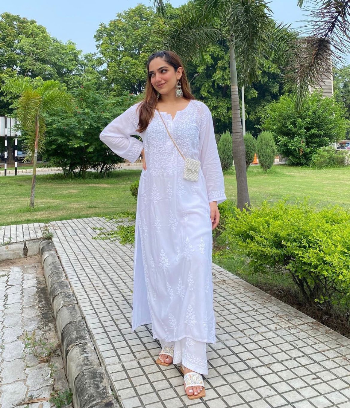 Noor-e-Resham — Dyeable Modal Kurta with Chikankari Embroidery
