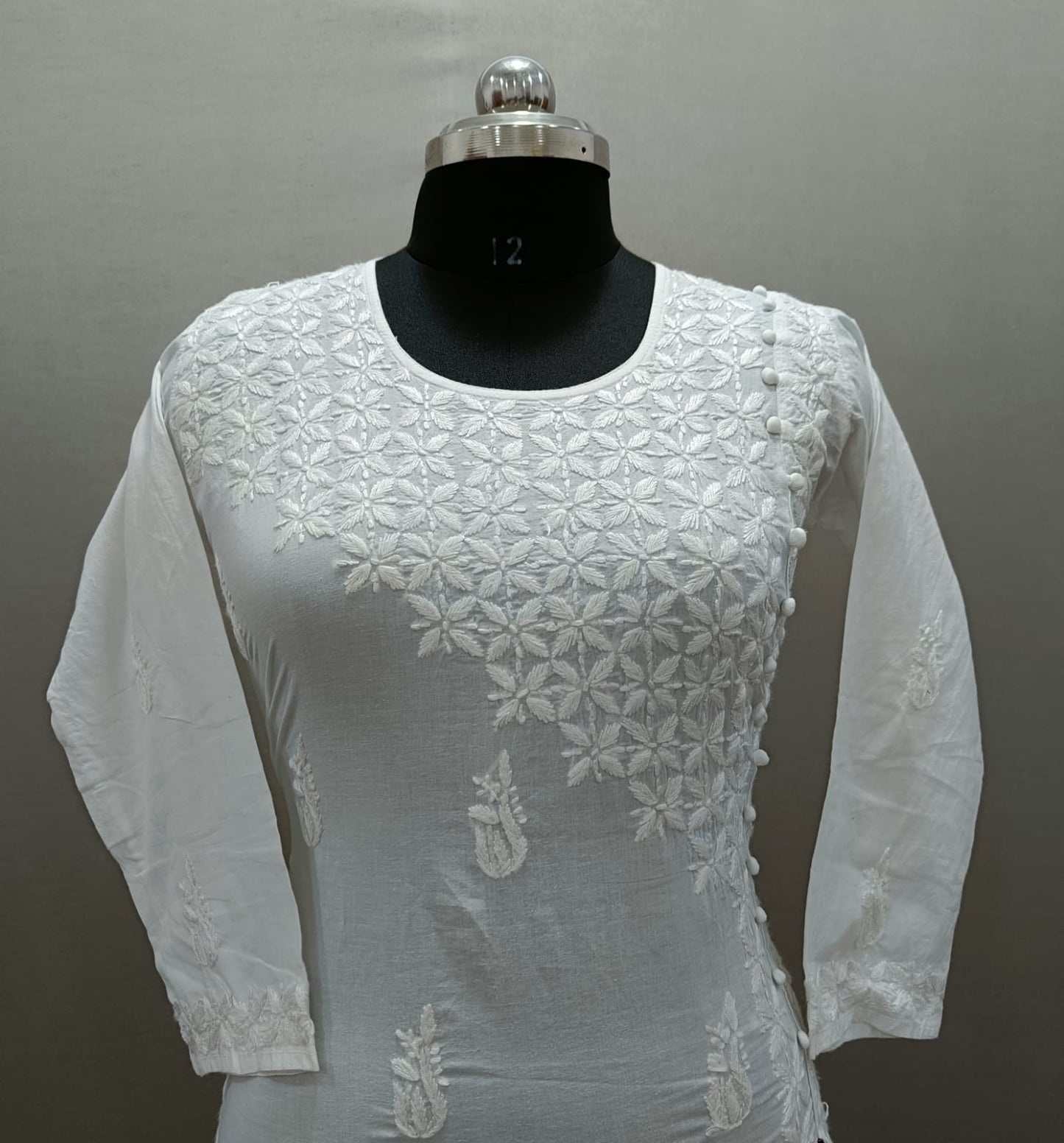 Safedi-e-Nazaqat — Pure Mul Cotton Angrakha Short Kurta