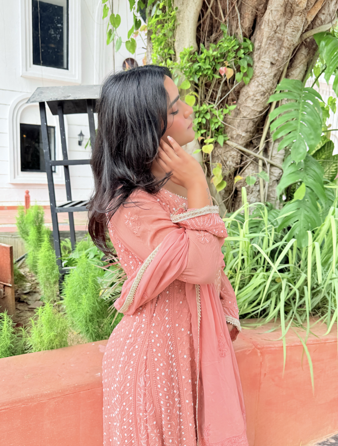 Gulistan-e-Nazaqat – A Peach Symphony in Cutdana & Lace