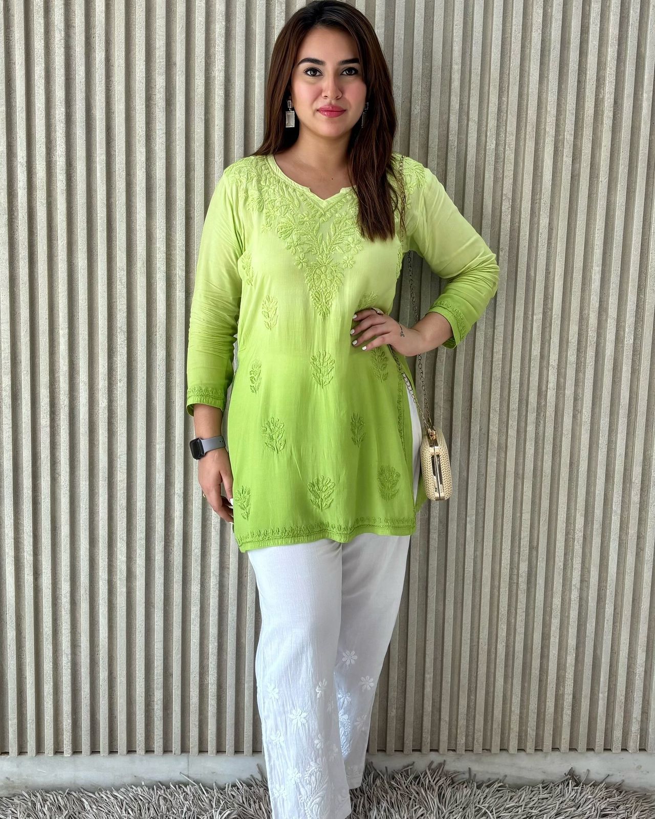 Sabz-E-Nazaqat-E-Chikankari The Grace Of Green Chikankari