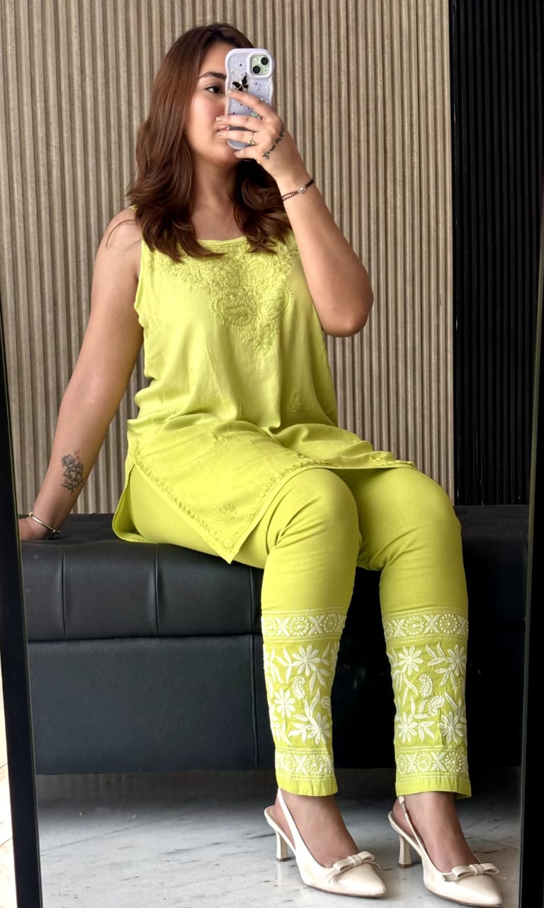 Amaltas Glow: Lemon Ombre Rayon 3-Piece Set