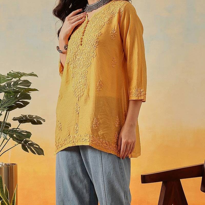 Noor-e-Amaltas – A Bloom in Chanderi