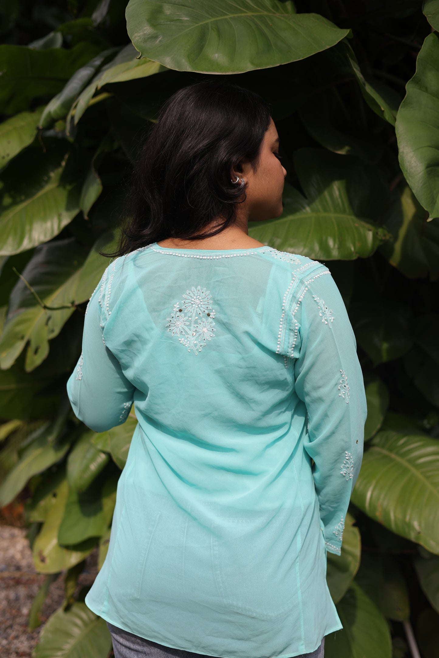 Nazm-e-Turquoise – A poetic ode stitched in Chikankari and starlight