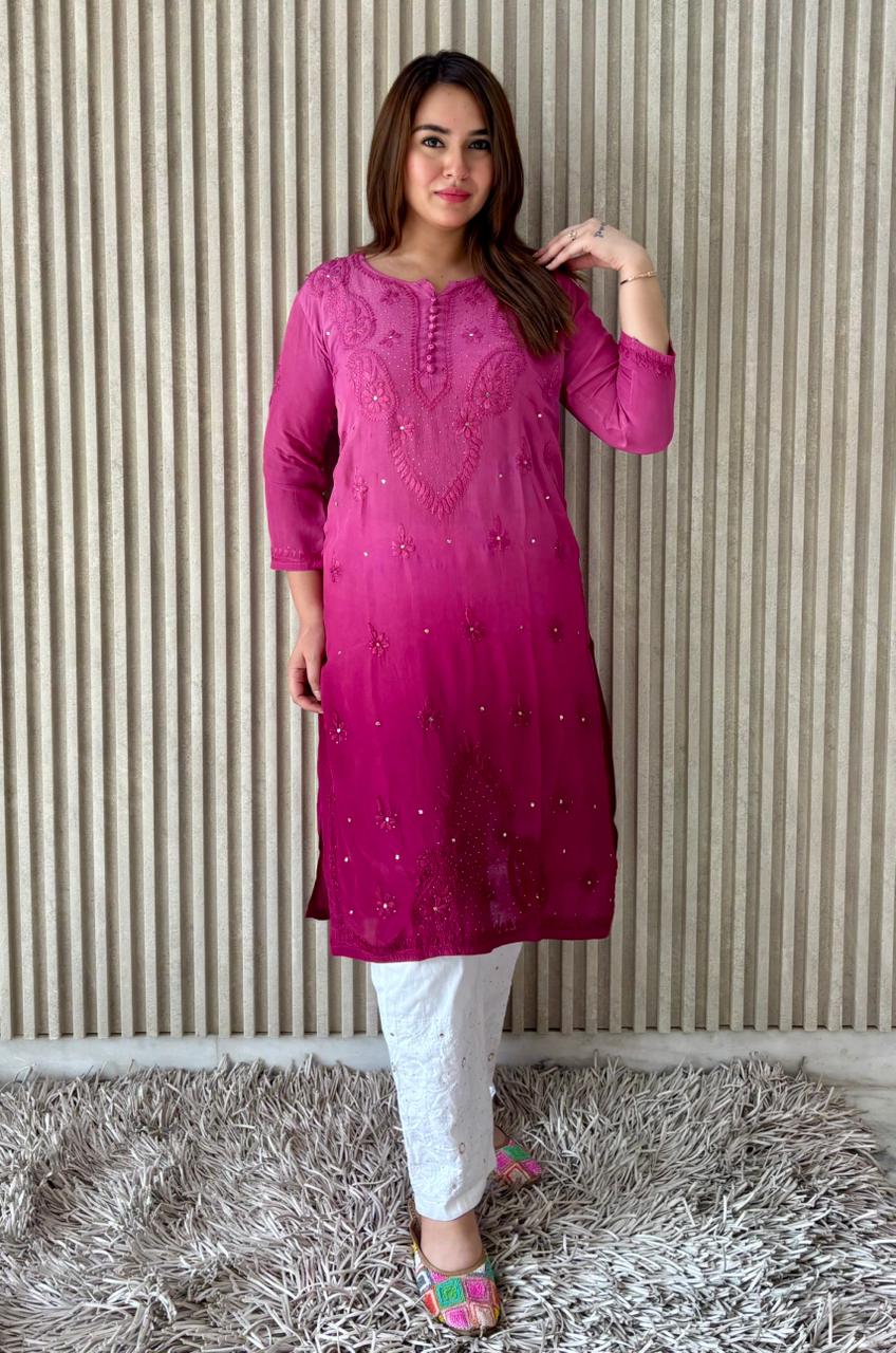 Baad-e-Banafsha-e-Chikankari
"The Breeze of Violet Chikankari"