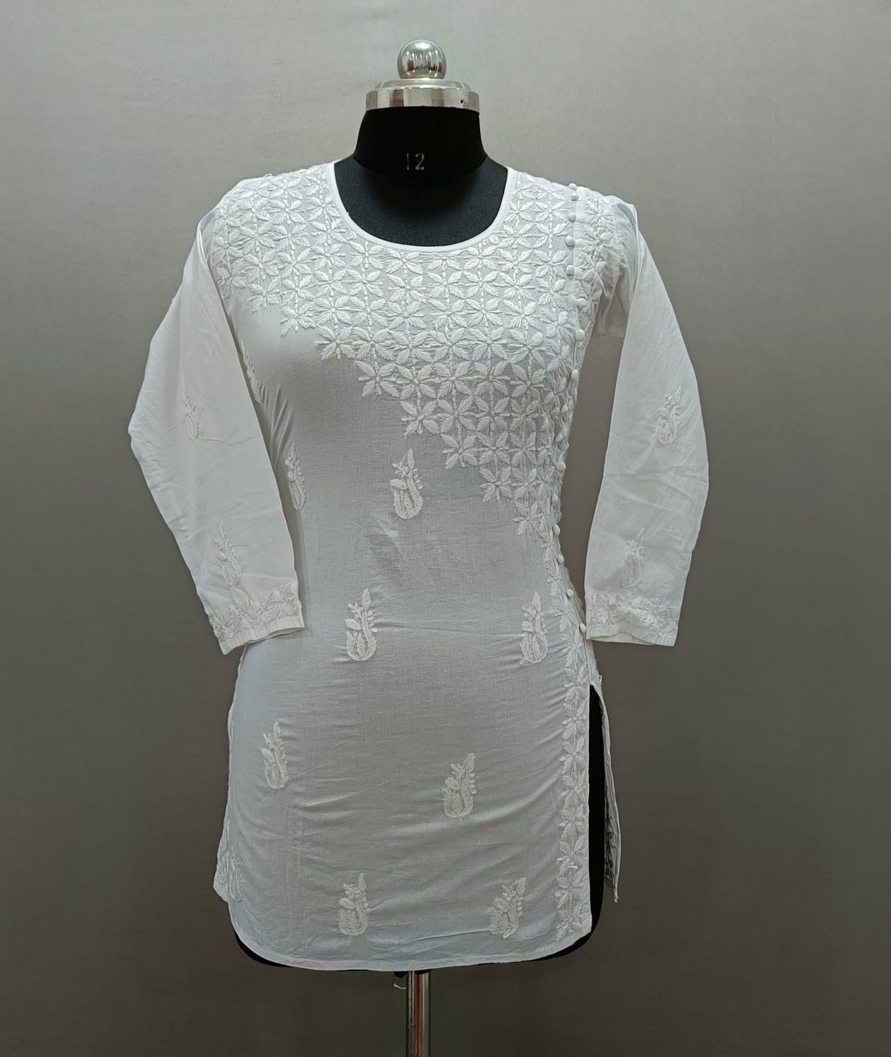 Safedi-e-Nazaqat — Pure Mul Cotton Angrakha Short Kurta