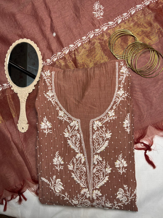 Raqs-e-Gurmah: Rustic Mal Set with Cut Dana & Pearl Elegance