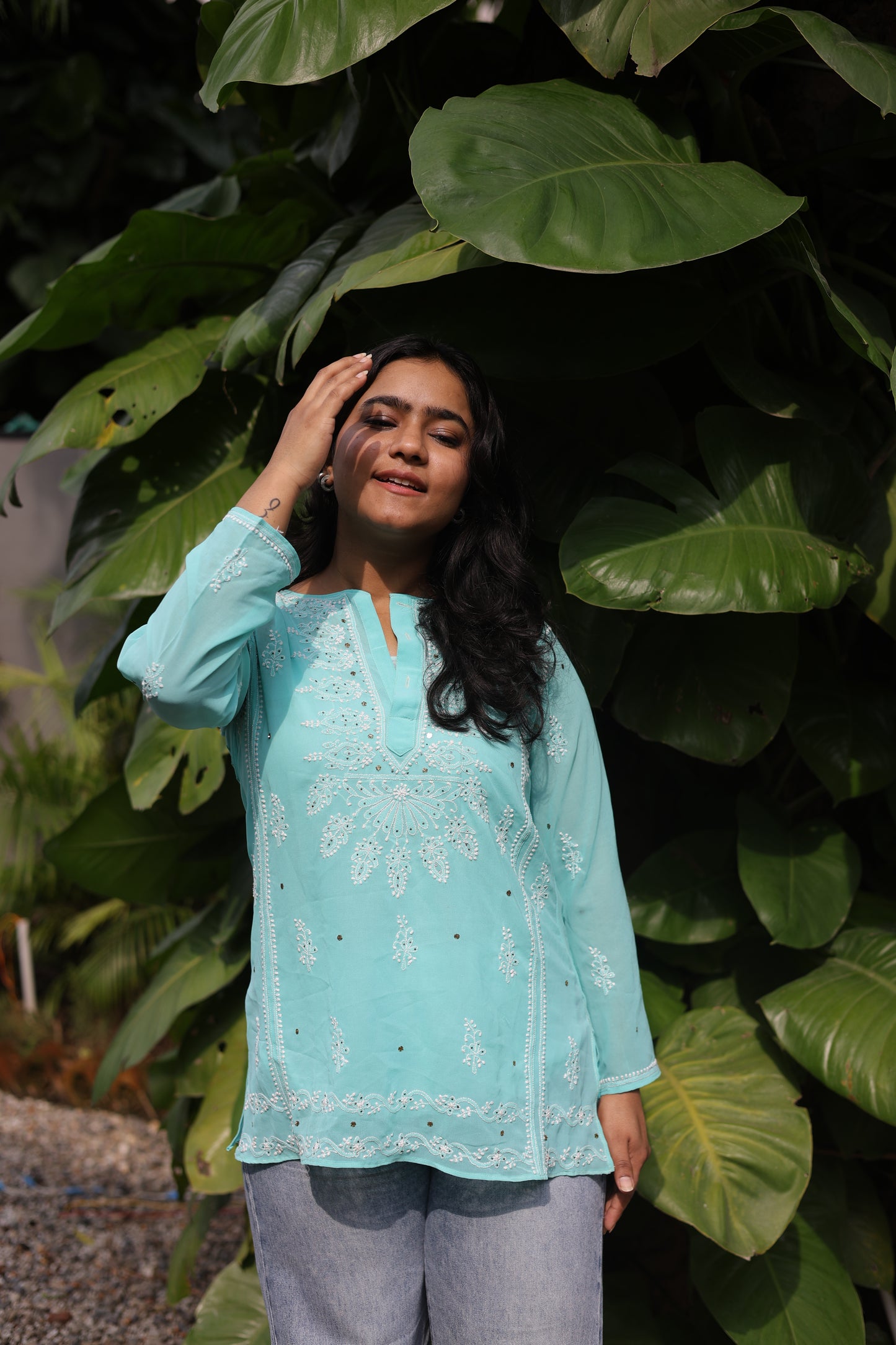 Nazm-e-Turquoise – A poetic ode stitched in Chikankari and starlight
