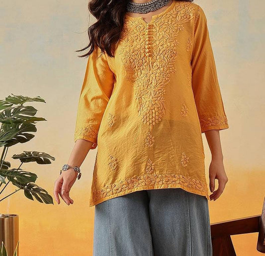 Noor-e-Amaltas – A Bloom in Chanderi