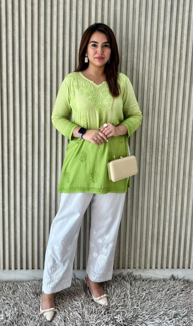 Sabz-E-Nazaqat-E-Chikankari The Grace Of Green Chikankari