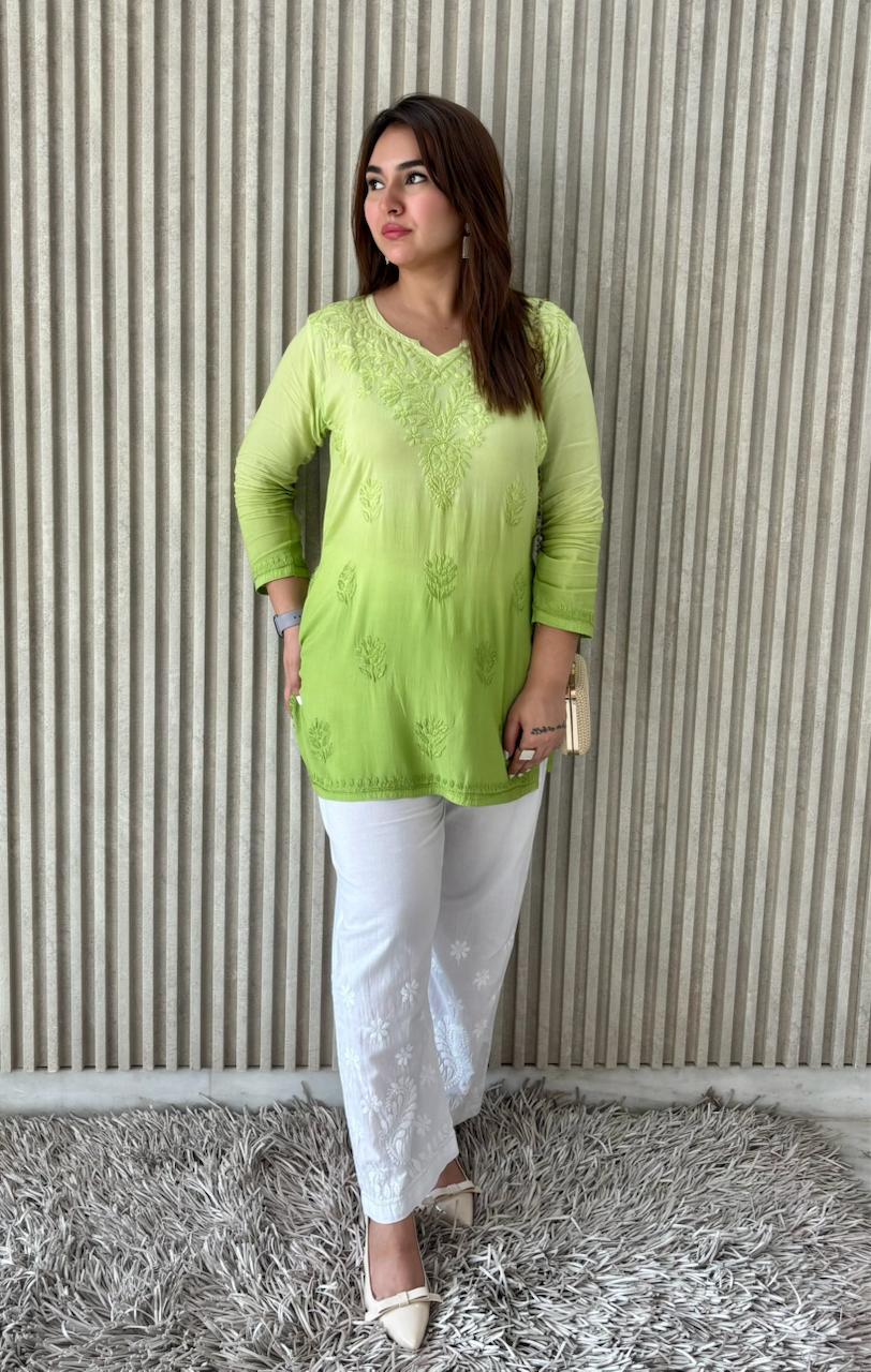 Sabz-E-Nazaqat-E-Chikankari The Grace Of Green Chikankari